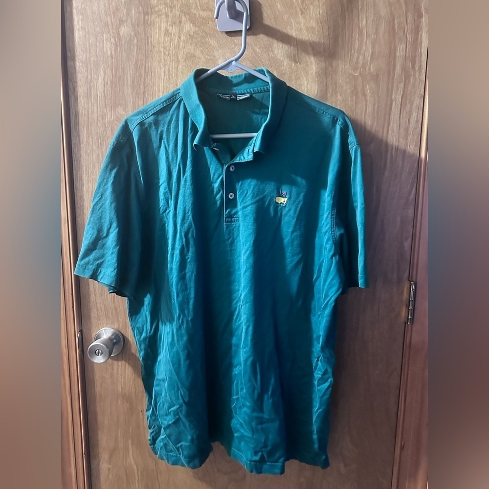 Masters Collection Mens XL Green Augusta Pima Cotton Golf Logo Polo Shirt